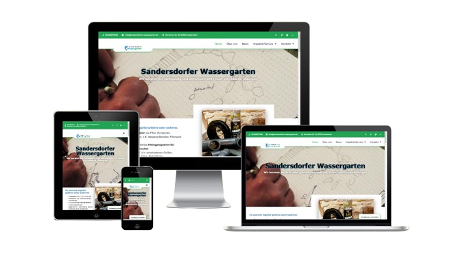 Teichbau Webdesign